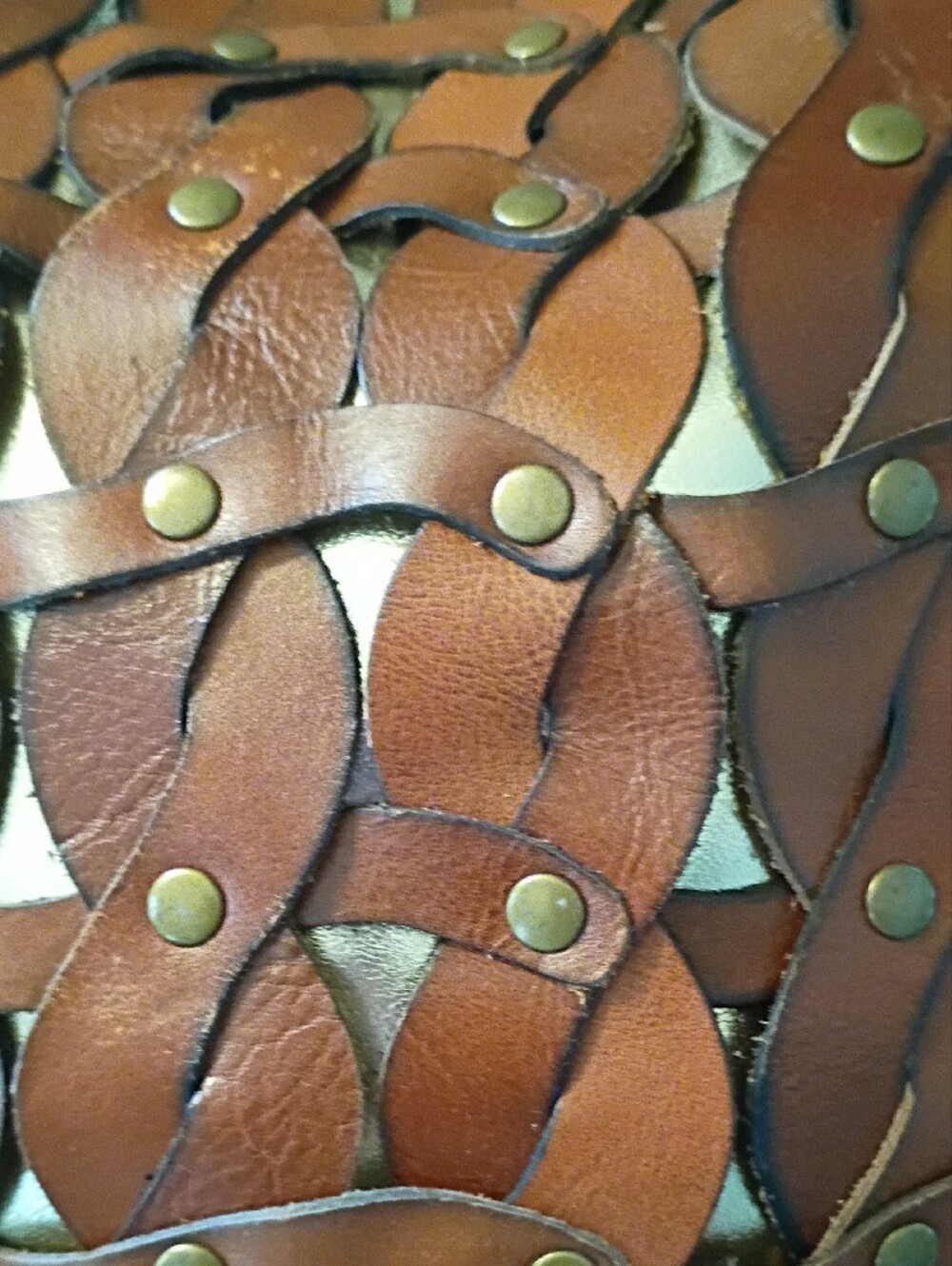 Patricia Nash Twisted Braid Mizzana Toast Brown Italian Leather Tassel Tote - Picture 8 of 15